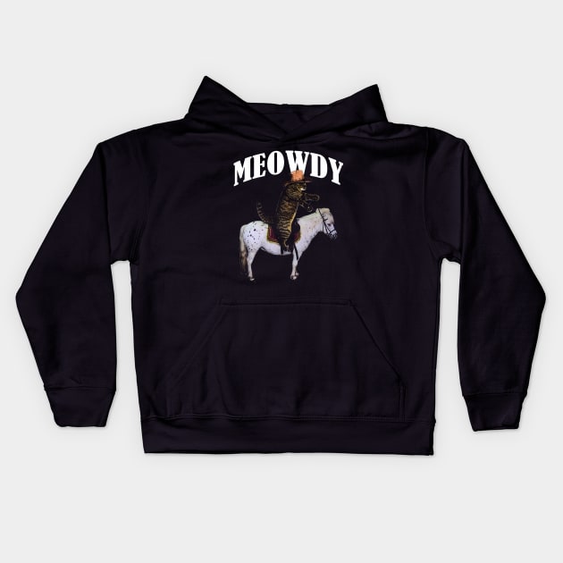 Funny Cat shirts, Meowdy Meme Shirt, Funny Cat Shirts, Funny Cat Puns, Meowdy Cat Cowboy T-shirt, Cat And Pony Shirts, Howdy Cat Lover Gift Kids Hoodie by Y2KERA